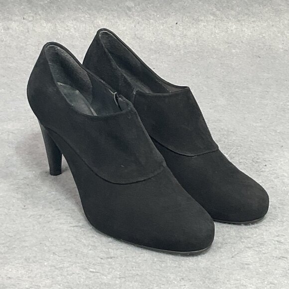 Stuart Weitzman Women's Black Suede Heels Ankle Booties Pumps‎ Sz 9 - Picture 1 of 8